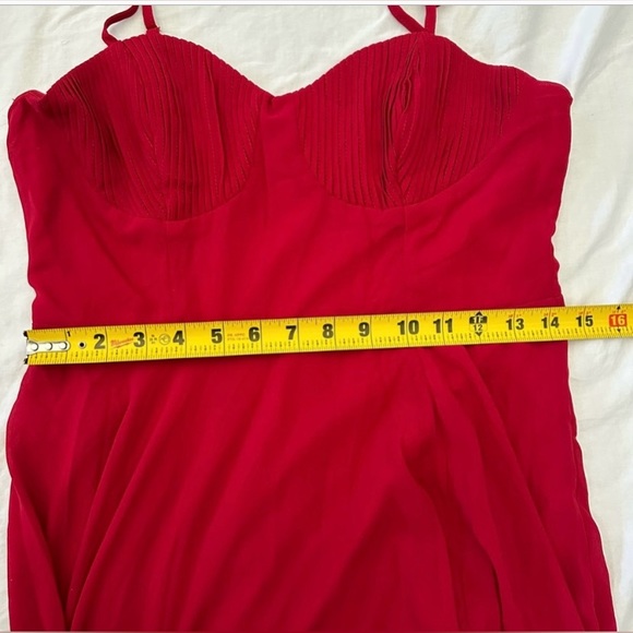 Lulu’s Cause For Commotion Bustier Maxi Dress Red Size M - Picture 9 of 15